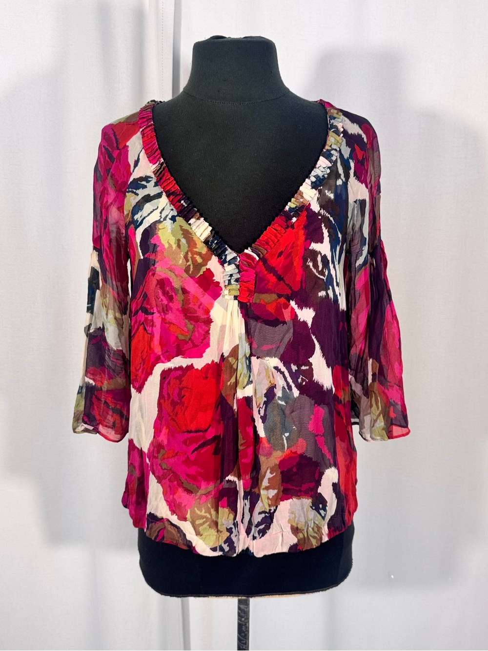 Diane Von Furstenberg Floral Silk Blouse